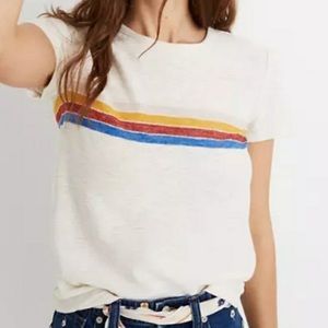 Madewell Recycled Cotton Rainbow Striped Tee